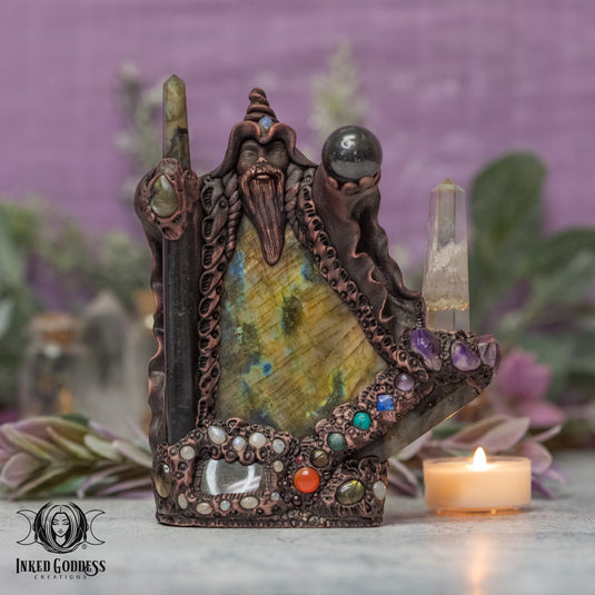 Labradorite Clay Handmade Medium Wizard for Intuitive Sight