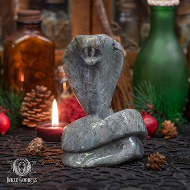 Labradorite Cobra for Spiritual Transformation