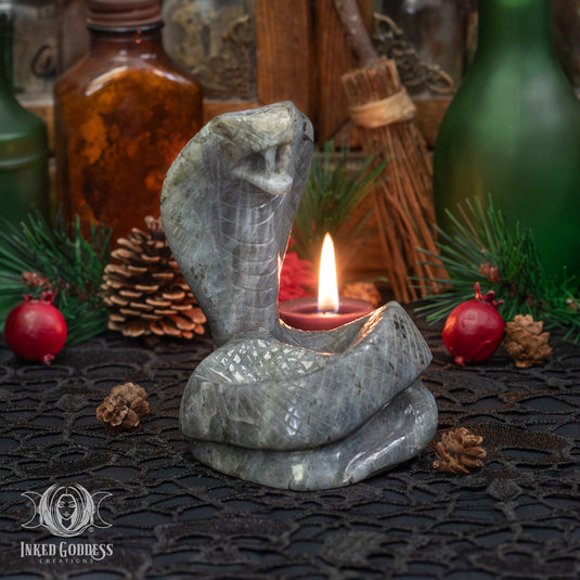 Labradorite Cobra for Spiritual Transformation