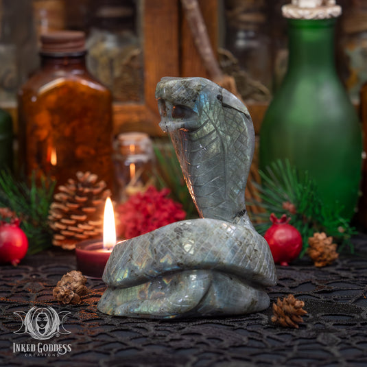Labradorite Cobra for Spiritual Transformation