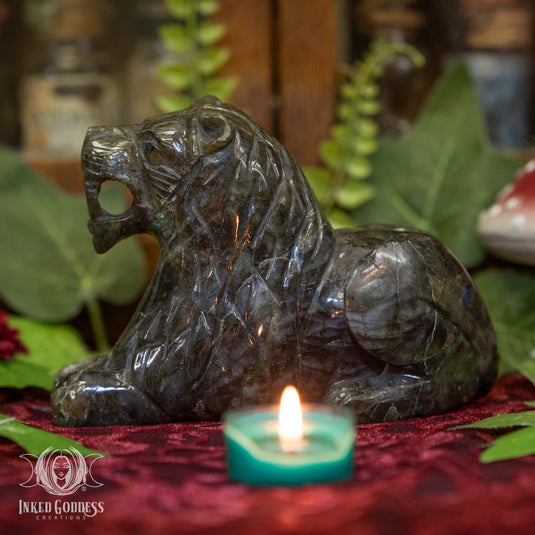 Labradorite Lion for Powerful Psychic Energy