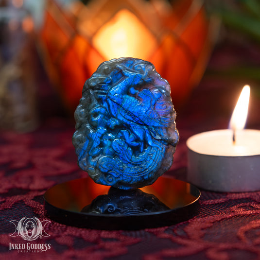 Labradorite Phoenix Disc for Transformational Energy