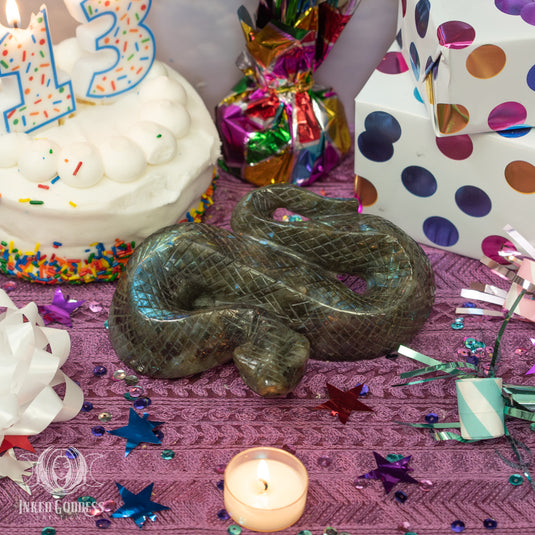 Labradorite Snake for Sacred Rebirth