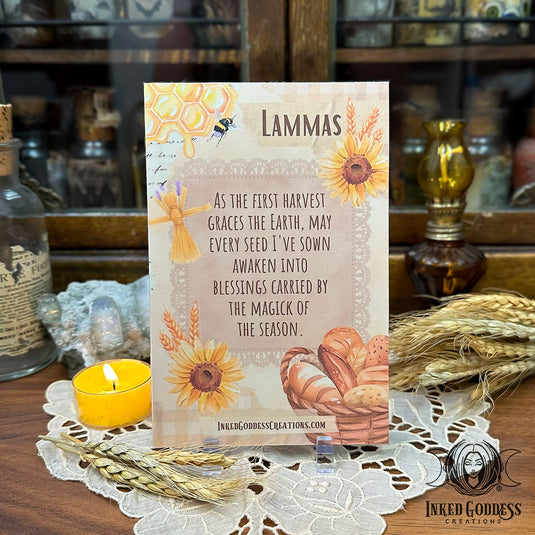 Lammas Altar Art Card for Harvest Festival