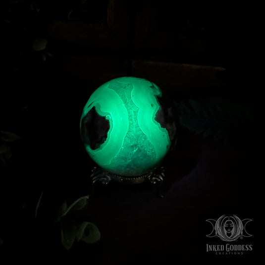 Lava Agate Sphere for Accessing Higher Spiritual Realms