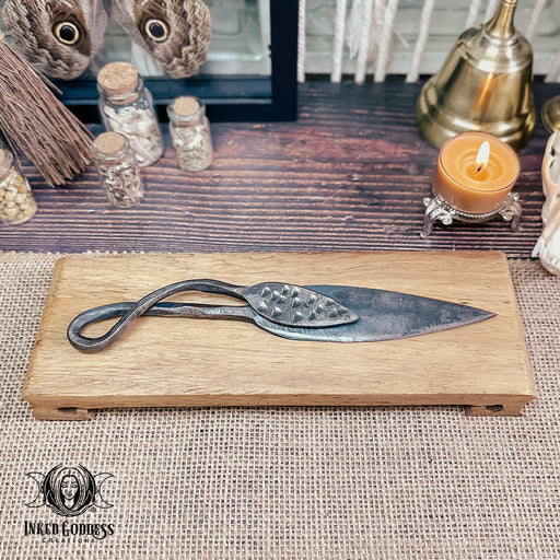 Leaf Forged Athame for Earthy Protection