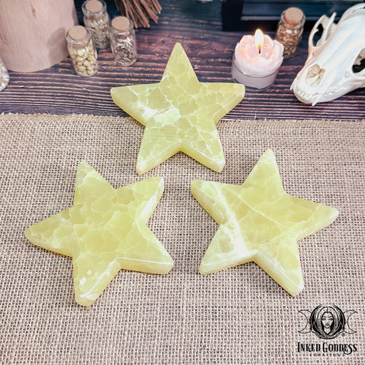 Lemon Calcite Star for Joy