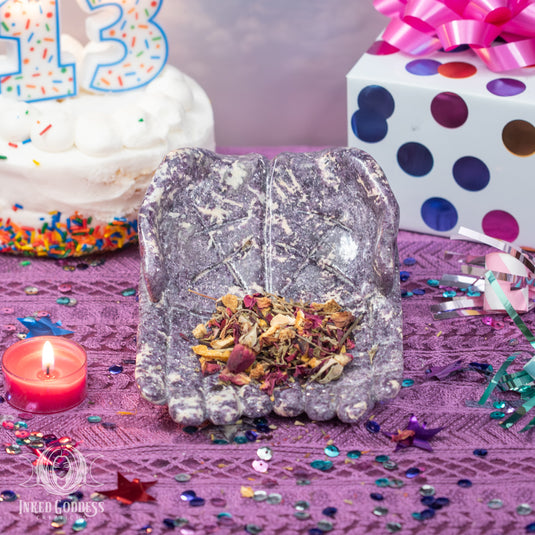 Lepidolite Hand Bowl for Letting Shit Go