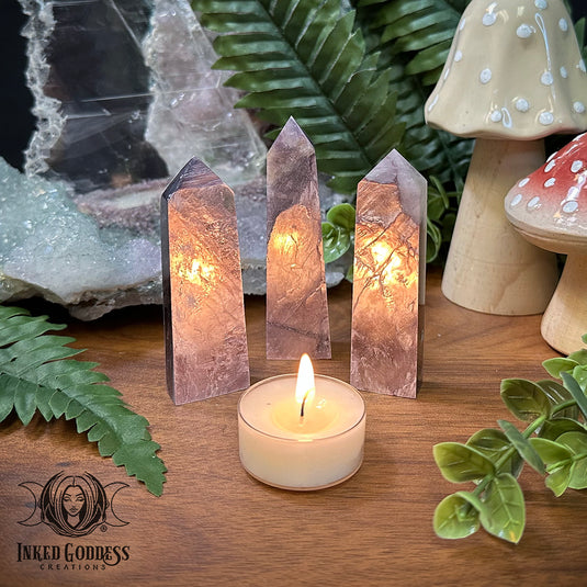 Lepidolite Mica Tower for Protecting Your Heart