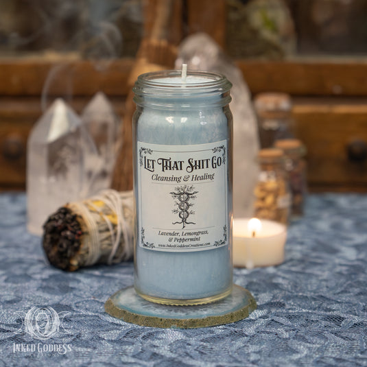 Let That Shit Go Mini Jar Candle for Cleansing & Healing