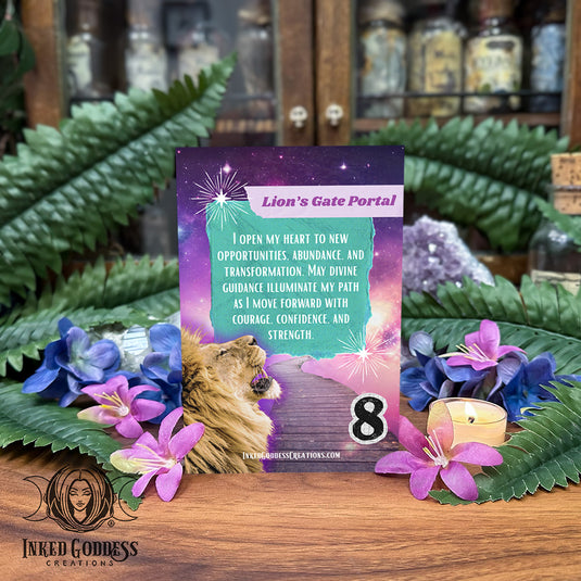 Lion's Gate Portal Altar Card for Powerful AF Manifesting