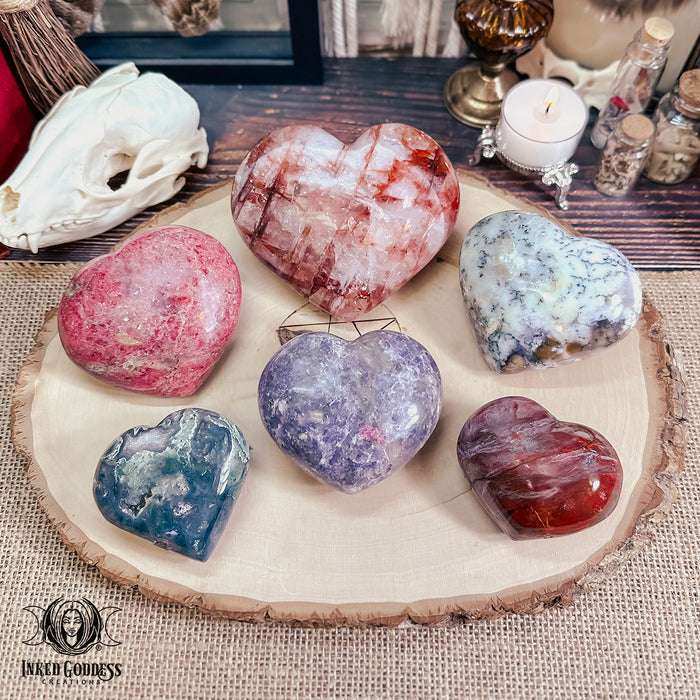 Lonely Hearts Club- 6 Large Individual Gemstone Hearts to Choose From