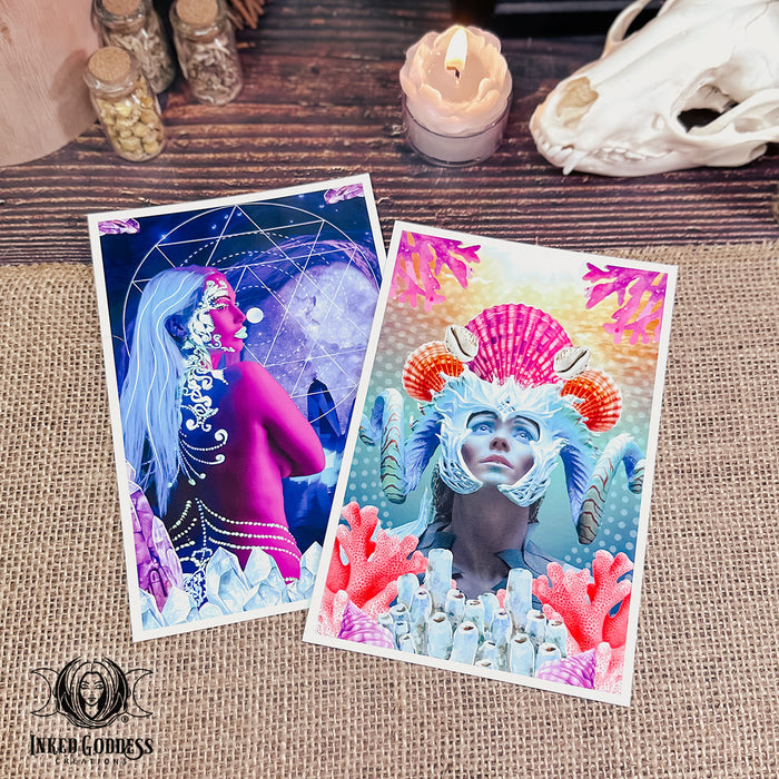 Lost Lands Altar Art Cards Set of 4- Avalon, Lemuria, Atlantis, El Dorado