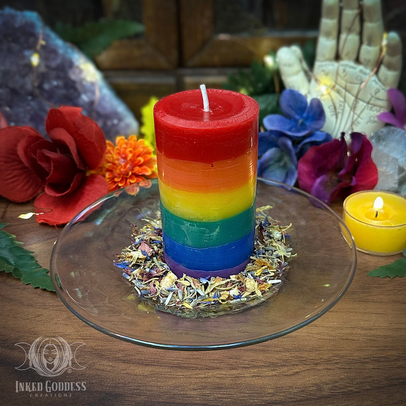 Load image into Gallery viewer, Magickal Pride Vintage Dish Ritual Kit for Unapologetic Love
