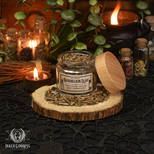 Magickal Herbs in Jar for Herbal Spell Casting