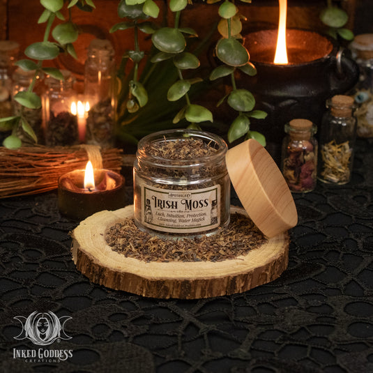 Magickal Herbs in Jar for Herbal Spell Casting