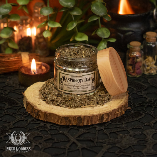 Magickal Herbs in Jar for Herbal Spell Casting