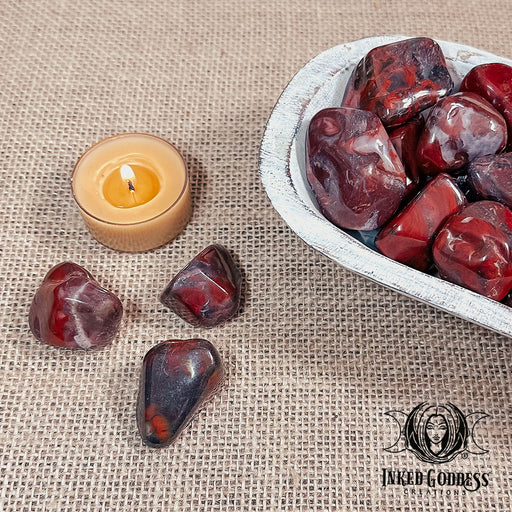 Mary Ellen Jasper Tumbled Gemstone for Ancient Balance