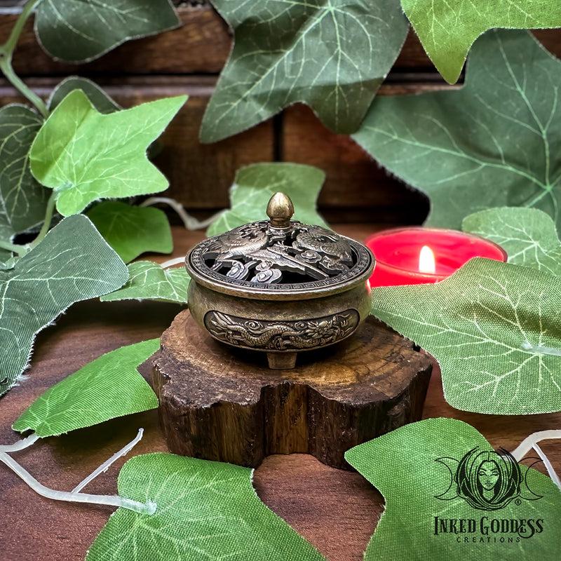 Load image into Gallery viewer, Mini Dragon Incense Burner for Fiery Cleansing
