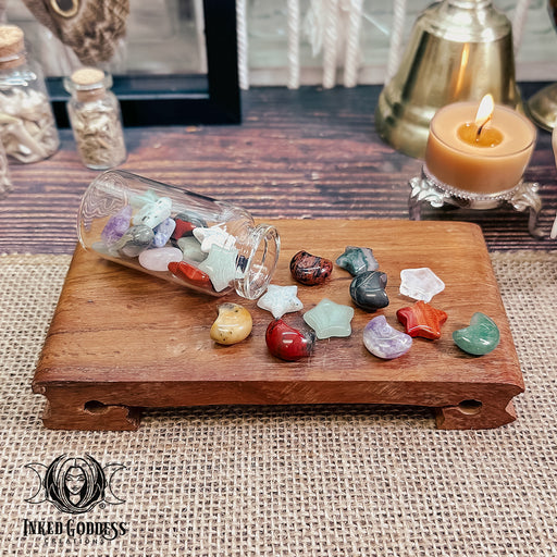 Moon and Star Gemstone Wishing Bottle