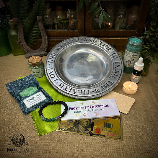 Money Ritual Vintage Set-OOAK for Wealth Attraction & Abundance Spells
