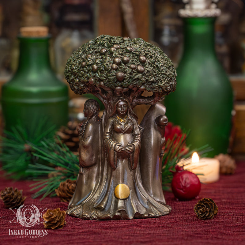 Load image into Gallery viewer, Moon Goddess Tree of Life Statue for Honoring Nature&#39;s Cycles
