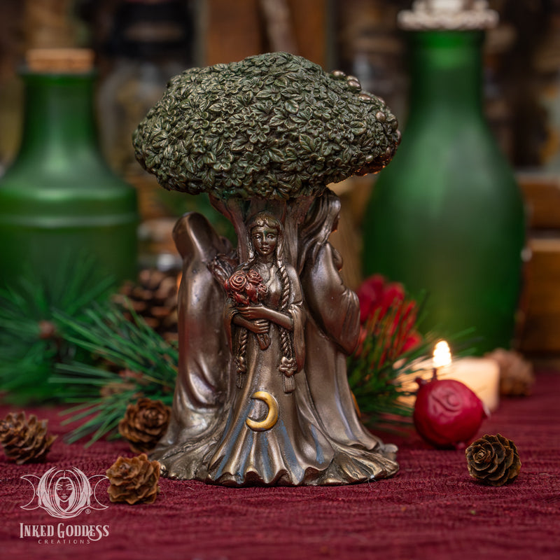 Load image into Gallery viewer, Moon Goddess Tree of Life Statue for Honoring Nature&#39;s Cycles
