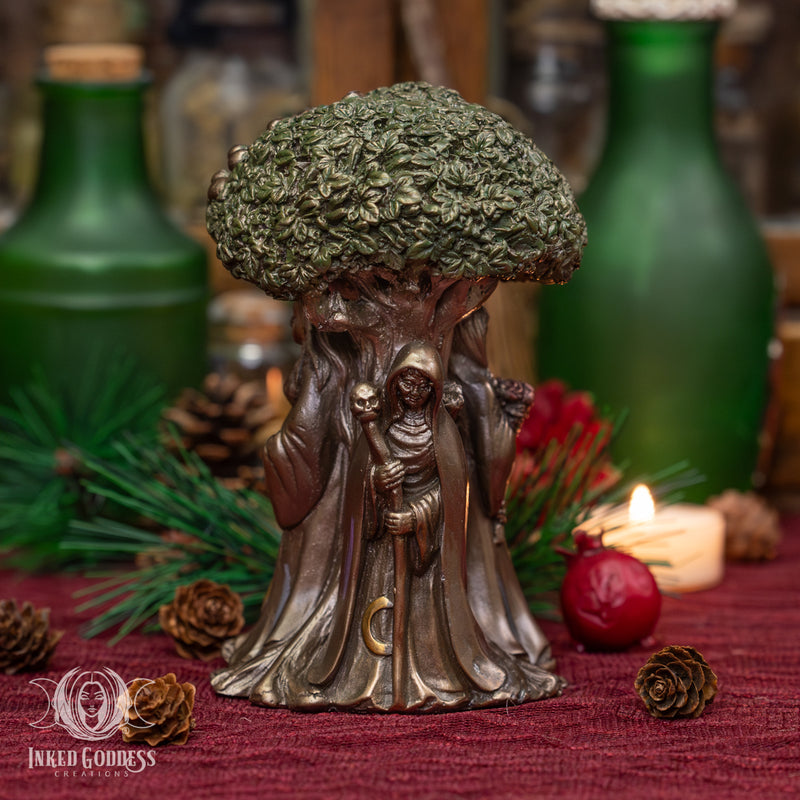 Load image into Gallery viewer, Moon Goddess Tree of Life Statue for Honoring Nature&#39;s Cycles
