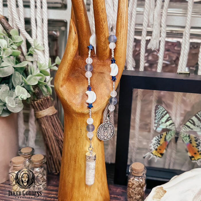 Moon Goddess Pendulum Bracelet- Handmade by Morgan, One-of-a-Kind