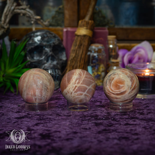 Moonstone Sphere for Soothing Energy