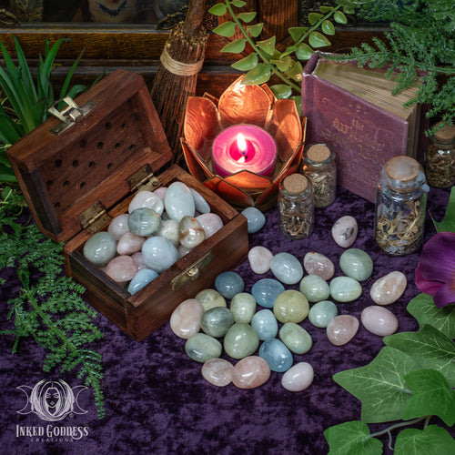 Morganite Tumbled Gemstone for Compassionate Energy