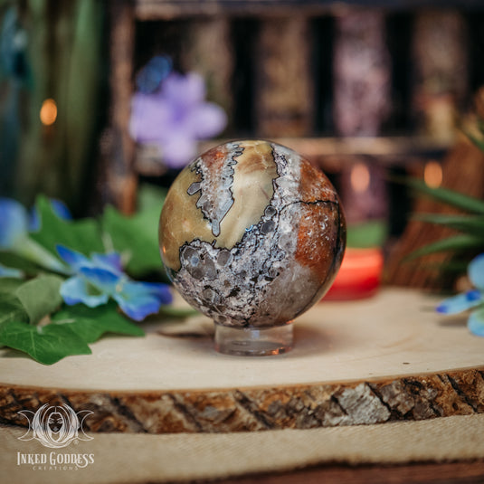 Mosaic Quartz Gemstone Sphere for Harmonious Vibes