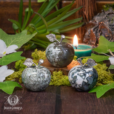 Moss Agate Apple for New Beginnings