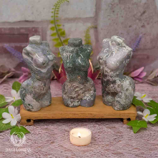 Moss Agate Female Body for Channeling Fertile Feminine Energy