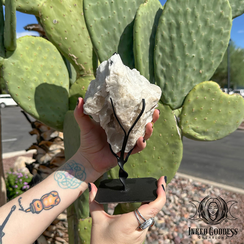 Load image into Gallery viewer, Raw Multi-Colored Tourmaline in Quartz on Stand for Abundant Healing
