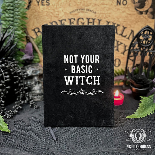 Not Your Basic Witch Velvet Journal for Sassy Journaling