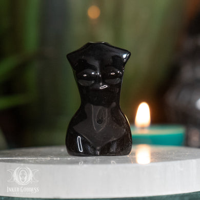 Obsidian Female Body Carving for Protected Manifestations