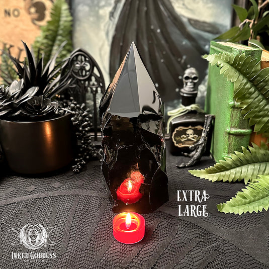Obsidian Raw Scrying Point for Divination