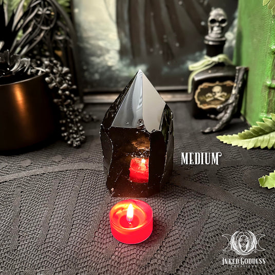 Obsidian Raw Scrying Point for Divination