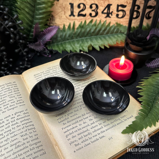 Obsidian Small Offering Bowl for Spirit Magick