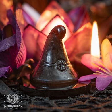 Obsidian Witch Hat for Protection & Creativity