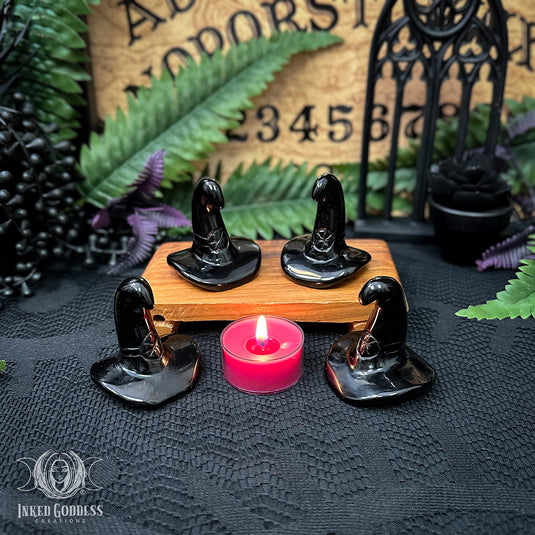 Obsidian Witch Hat for Protection & Creativity