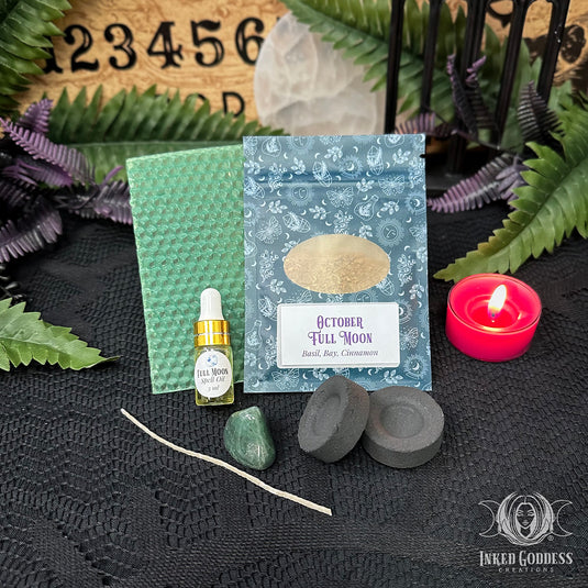 Taurus Full Moon Ritual Kit for Oct 26th - DIY Beeswax Candle