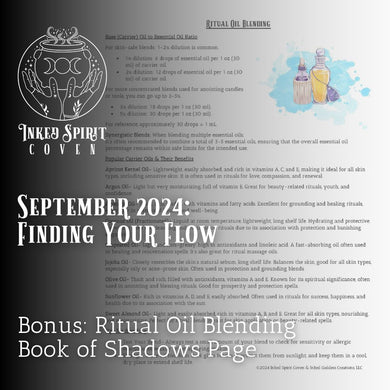 September 2024- Oil Blending Bonus Book of Shadows Page