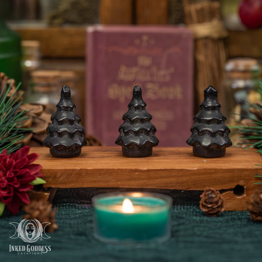 Onyx Mini Gemstone Yule Tree for Protective Energy