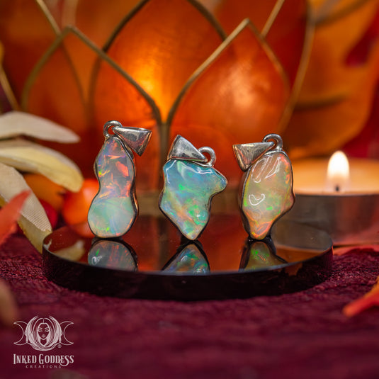 Opal Sterling Silver Necklace for Return to Sender Magick