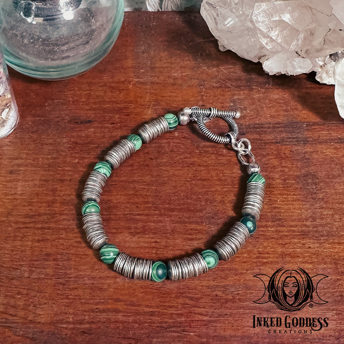 Open Your Eyes Metal & Gemstone Bracelet- Handmade by Colin, One-of-a-Kind