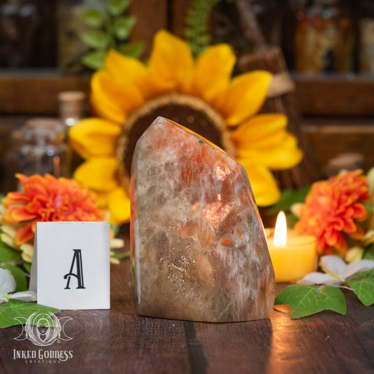 Orange & Green Sunstone Geometric for Heart-Led Expression