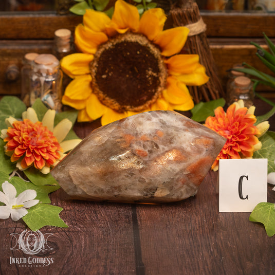 Orange & Green Sunstone Geometric for Heart-Led Expression