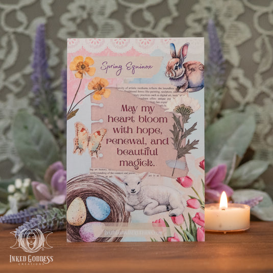 Ostara Altar Art Card for Springtime Renewal